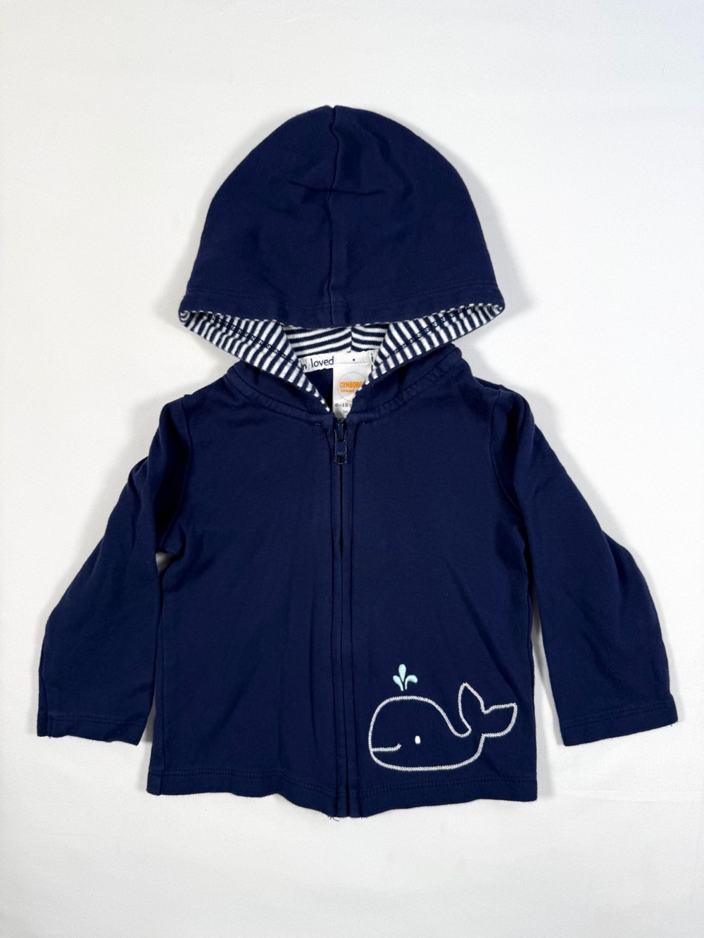 GYMBOREE 2015‎ Whale Watching Nautical Hooded Jacket 6-12 Months Coastal Preppy